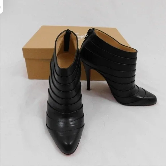 Christian Louboutin Orniron 100 Seta Calfskin Ankle Booties - Picture 7 of 11